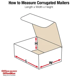 Partners Brand White Corrugated Mailers, 4 3/8