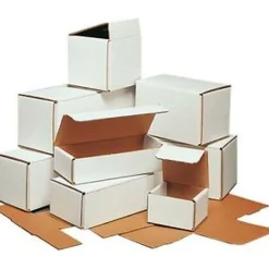 Partners Brand White Corrugated Mailers, 7" x 4" x 2",, Pack Of 50