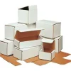 Partners Brand White Corrugated Mailers, 10" x 4" x 4", Pack Of 50