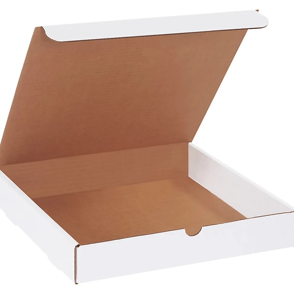 Partners Brand White Literature Mailers, 12" x 12" x 2", Pack Of 50