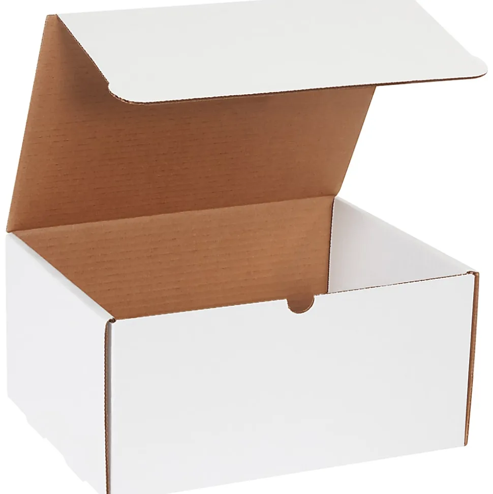 Partners Brand White Literature Mailers, 12 1/8" x 9 1/4" x 6", Pack Of 50