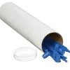 Partners Brand White Mailing Tubes With Plastic Endcaps, 2" x 43", 80% Recycled, Pack Of 50