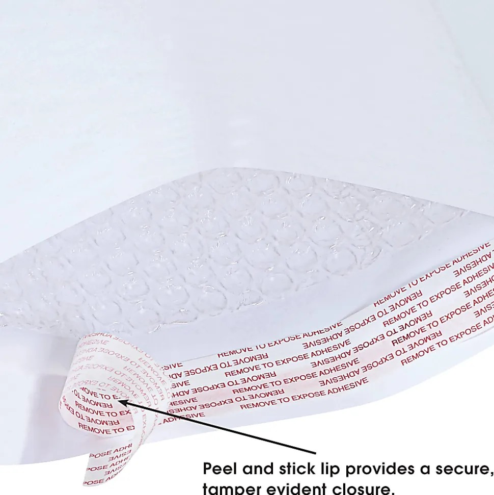 Partners Brand White Self-Seal Bubble Mailers, #4, 9 1/2" x 14 1/2", Pack Of 100