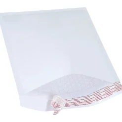 Partners Brand White Self-Seal Bubble Mailers, #2, 8 1/2