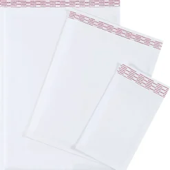 Partners Brand White Self-Seal Bubble Mailers, #1, 7 1/4