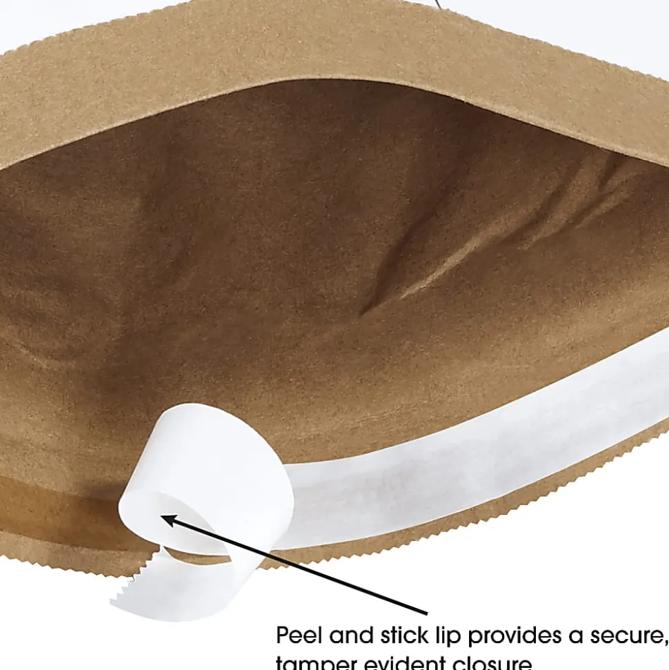Partners Brand White Self-Seal Padded Mailers, #5, 10 1/2" x 16", Pack Of 100