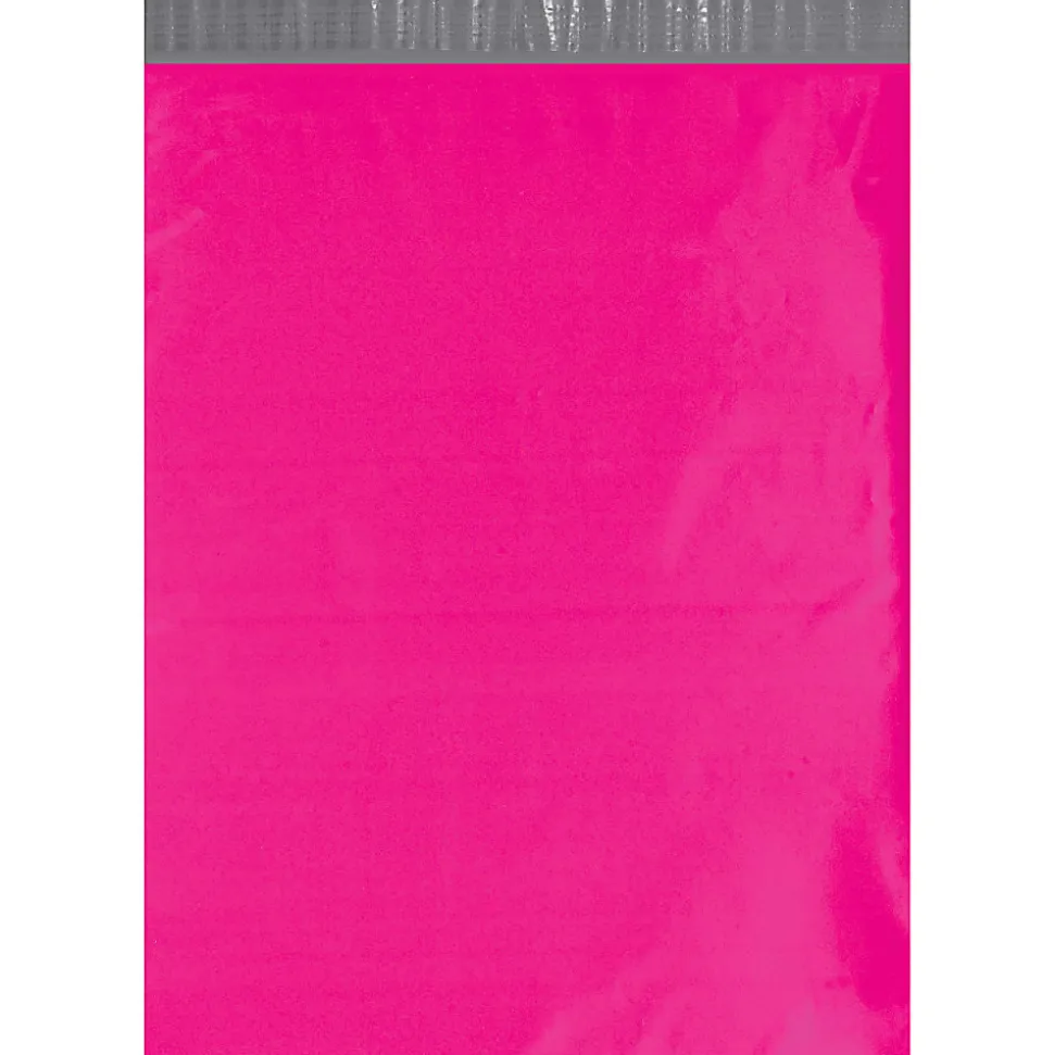Partners Brand 14-1/2" x 19" Poly Mailers, Pink, Case Of 100 Mailers