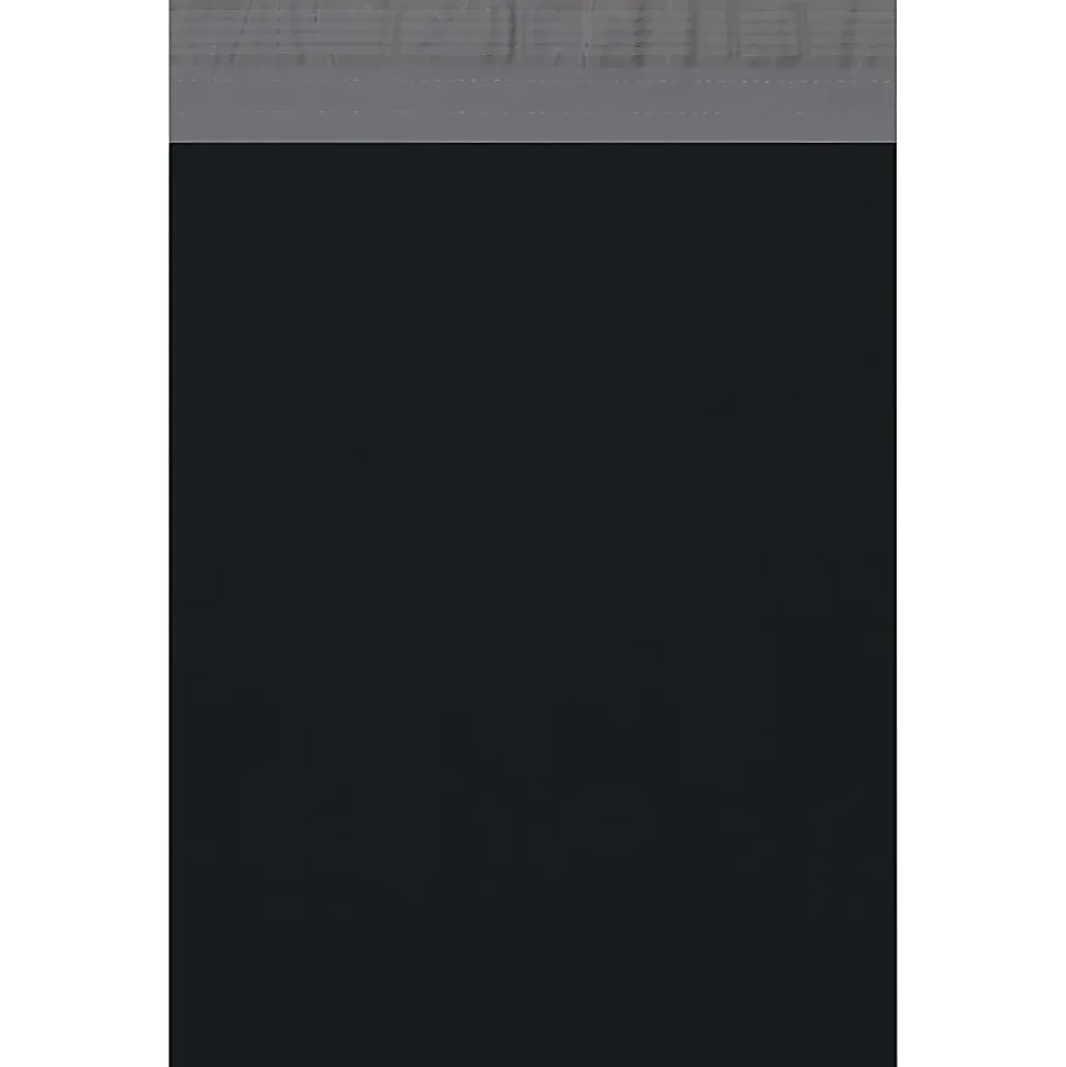 Partners Brand 10" x 13" Poly Mailers, Black, Case Of 100 Mailers