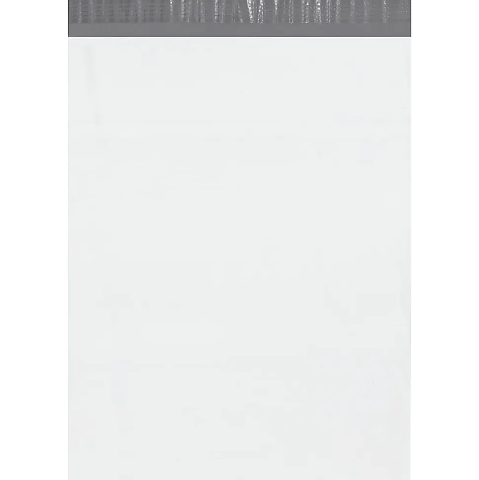 Partners Brand 14-1/2" x 19" Poly Mailers With Tear Strips, White, Case Of 500 Mailers