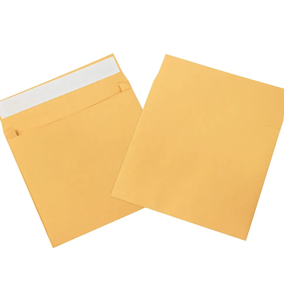 Partners Brand 13" x 10" x 2" Expandable Manila Envelopes, Self Seal, Brown Kraft, Box Of 100