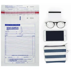 Patient Valuables Form And Plastic Bag, Tamper Evident, Sequentially Numbered, 10
