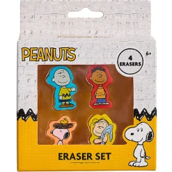 Peanuts Licensed Eraser Set, 1-1/4