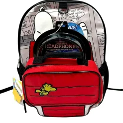 Peanuts Snoopy 3-Piece Backpack Set, Red