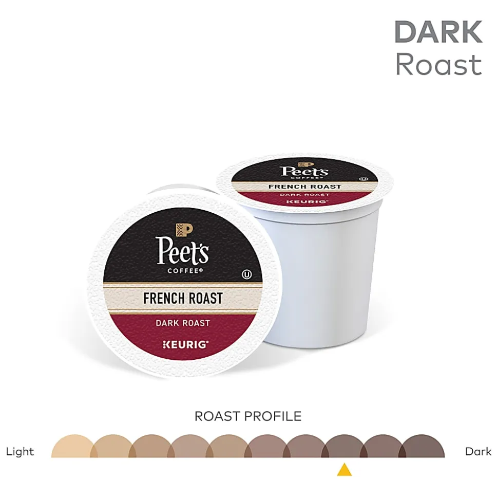 Peet's Coffee & Tea Single-Serve Coffee K-Cup Pods, French Roast, Carton Of 22