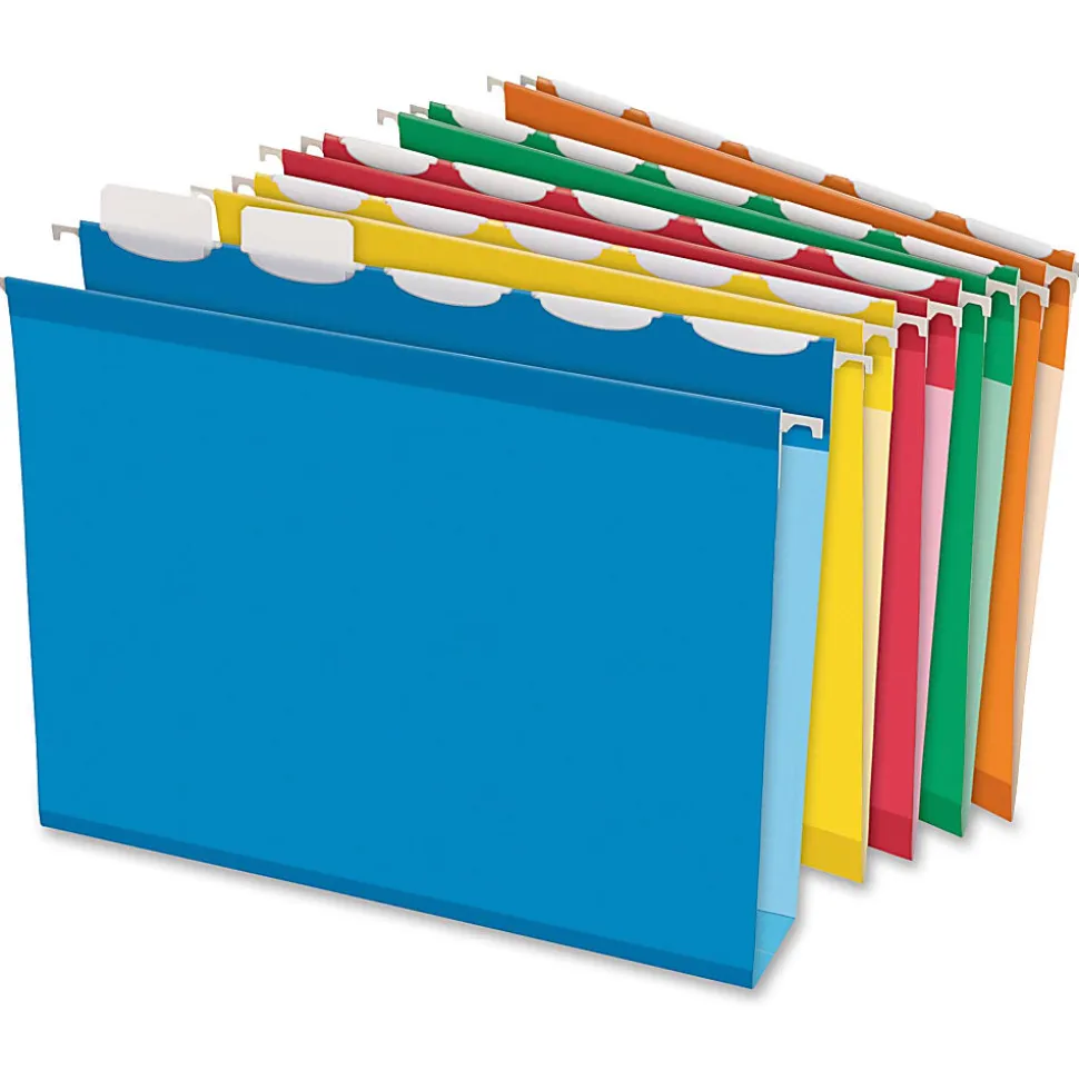 Pendaflex® Assorted Box-Bottom Hanging File Folders, Letter Size, Assorted, Box Of 20