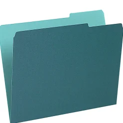 Pendaflex® 1/3-Cut Color Interior Folders, Letter Size, Teal, Box Of 100