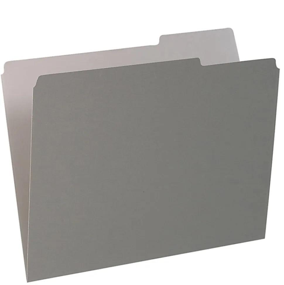 Pendaflex® 1/3-Cut Color Interior Folders, Letter Size, Gray, Box Of 100