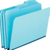 Pendaflex® 1/3-Cut Pressboard Tab Folders, Letter Size, Blue, Box Of 25