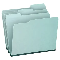 Pendaflex® 1/3-Cut Pressboard Tab Folders, Letter Size, Blue, Box Of 25