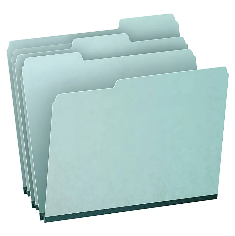 Pendaflex® 1/3-Cut Pressboard Tab Folders, Letter Size, Blue, Box Of 25