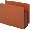 Pendaflex® End-Tab Pockets, 5 1/4" Expansion, Letter Size, Dark Brown, Box Of 10 Pockets