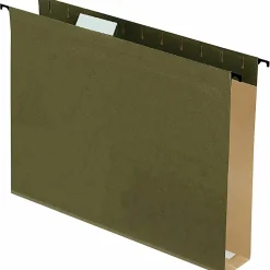 Pendaflex® Extra-Capacity Hanging File Folders, 2" Expansion, Letter Size, Green, Box Of 20 Folders