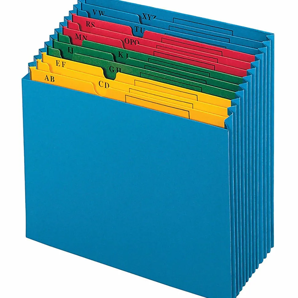 Pendaflex® File Pockets, Expanding, A-Z, Letter Size, Blue