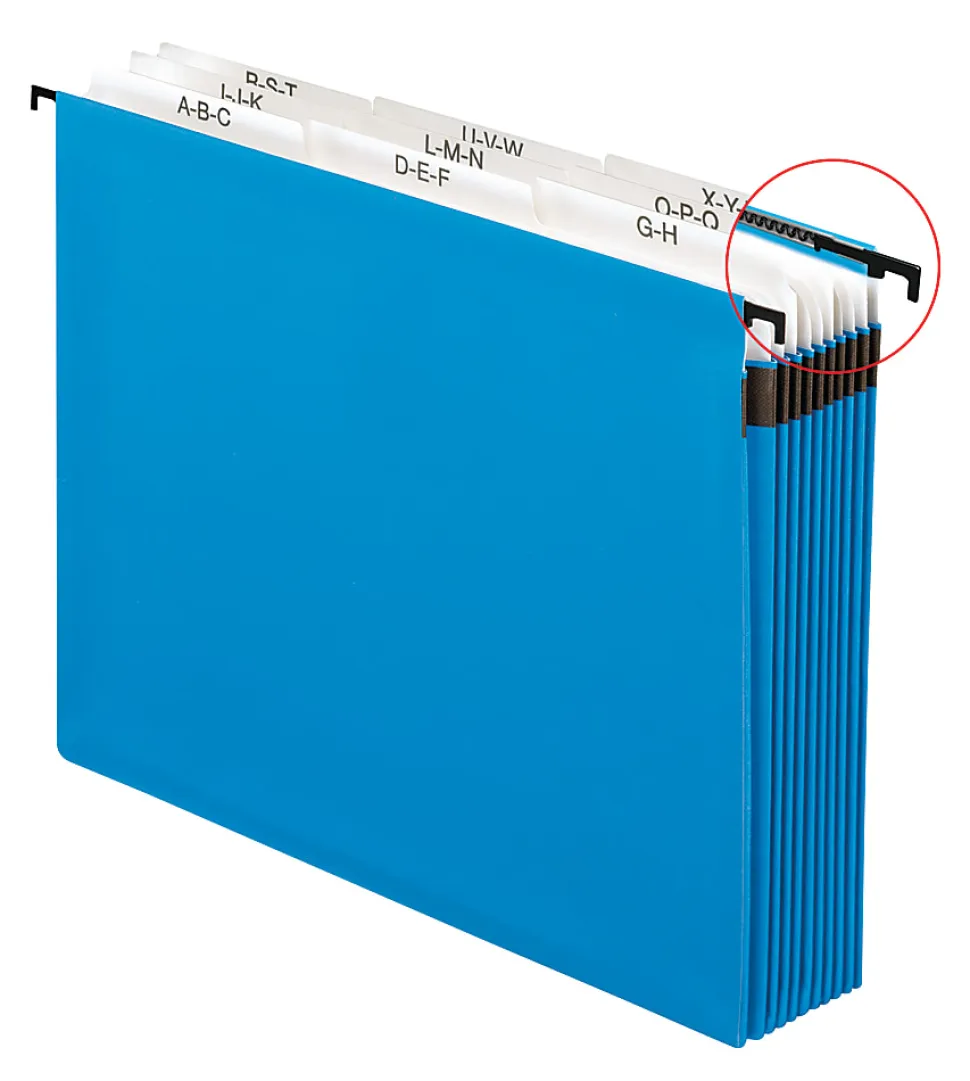 Pendaflex® Hanging Pocket Expandable File, A-Z, Letter Size, Blue