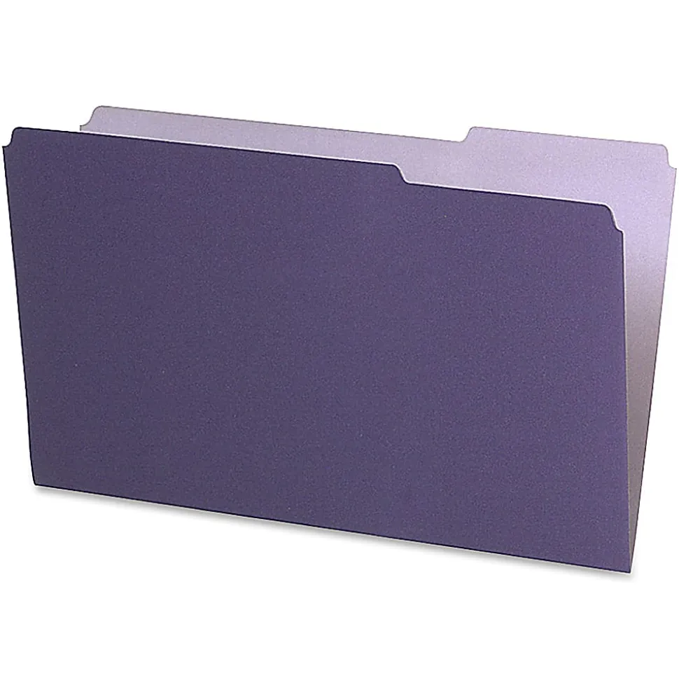 Pendaflex® Legal-Size Interior File Folders, 1/3 Cut, Violet, Box Of 100