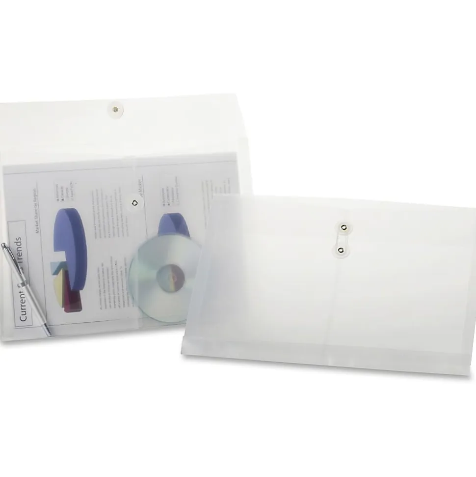 Pendaflex® Legal-Size String Envelopes, Clear, Pack Of 3 Envelopes