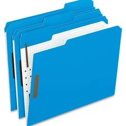Pendaflex Oxford 1/3 Cut Color Fasteners Folders, Letter Size, Blue, Box Of 50
