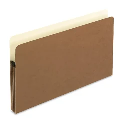 Pendaflex Oxford Standard Expanding Vertical File Pockets, Legal Size, 3 1/2" Expansion, 30% Recycled, Red, Pack Of 25