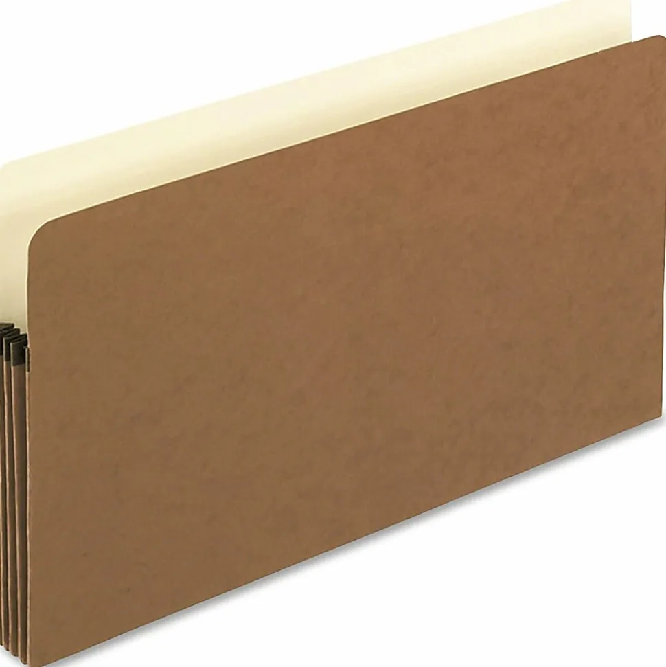 Pendaflex Oxford Standard Expanding Vertical File Pockets, Legal Size, 3 1/2" Expansion, 30% Recycled, Red, Pack Of 25
