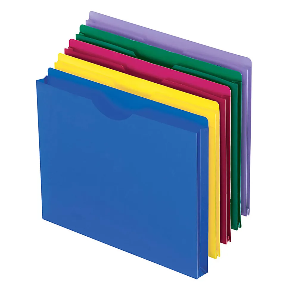 Pendaflex® Poly Expanding File Jackets, Letter Size, Assorted Colors, Pack Of 10
