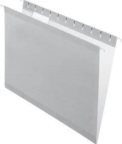 Pendaflex® Premium Reinforced Color Hanging Folders, Letter Size, Gray, Pack Of 25