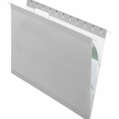 Pendaflex® Premium Reinforced Color Hanging Folders, Letter Size, Gray, Pack Of 25
