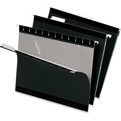 Pendaflex® Premium Reinforced Color Hanging File Folders, Letter Size, Black, Pack Of 25 Folders