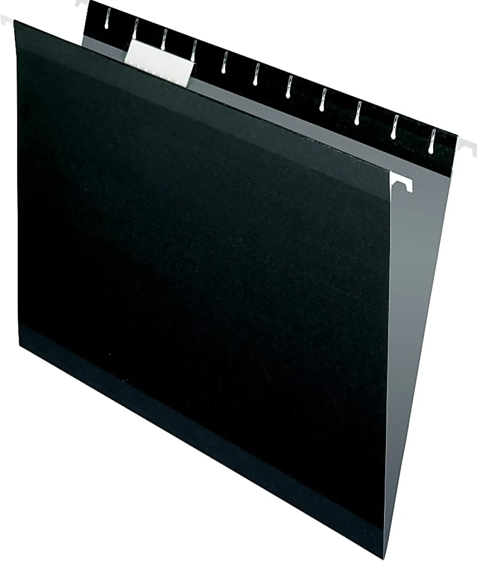 Pendaflex® Premium Reinforced Color Hanging File Folders, Letter Size, Black, Pack Of 25 Folders