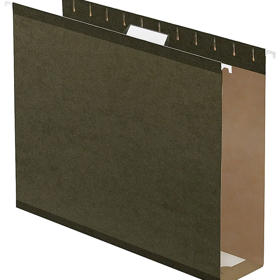 Pendaflex® Premium Reinforced Extra-Capacity Hanging Folders, 3" Expansion, Letter Size, Green, Pack Of 25