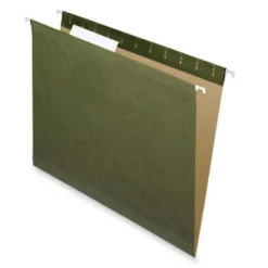 Pendaflex® Premium Reinforced Hanging Folders, No Tabs, Letter Size, Standard Green, Pack Of 25