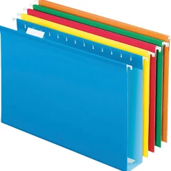 Pendaflex® Premium Reinforced Color Extra-Capacity Hanging Folders, Legal Size, Assorted Colors (No Color Choice), Pack Of 25