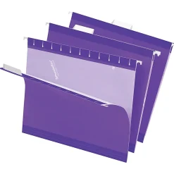 Pendaflex® Premium Reinforced Color Hanging Folders, Letter Size, Violet, Pack Of 25