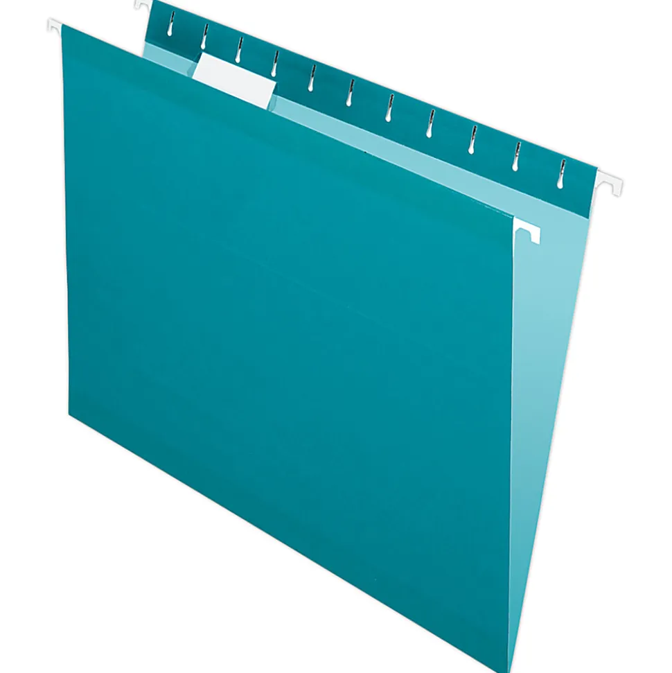 Pendaflex® Premium Reinforced Color Hanging Folders, Letter Size, Teal, Pack Of 25
