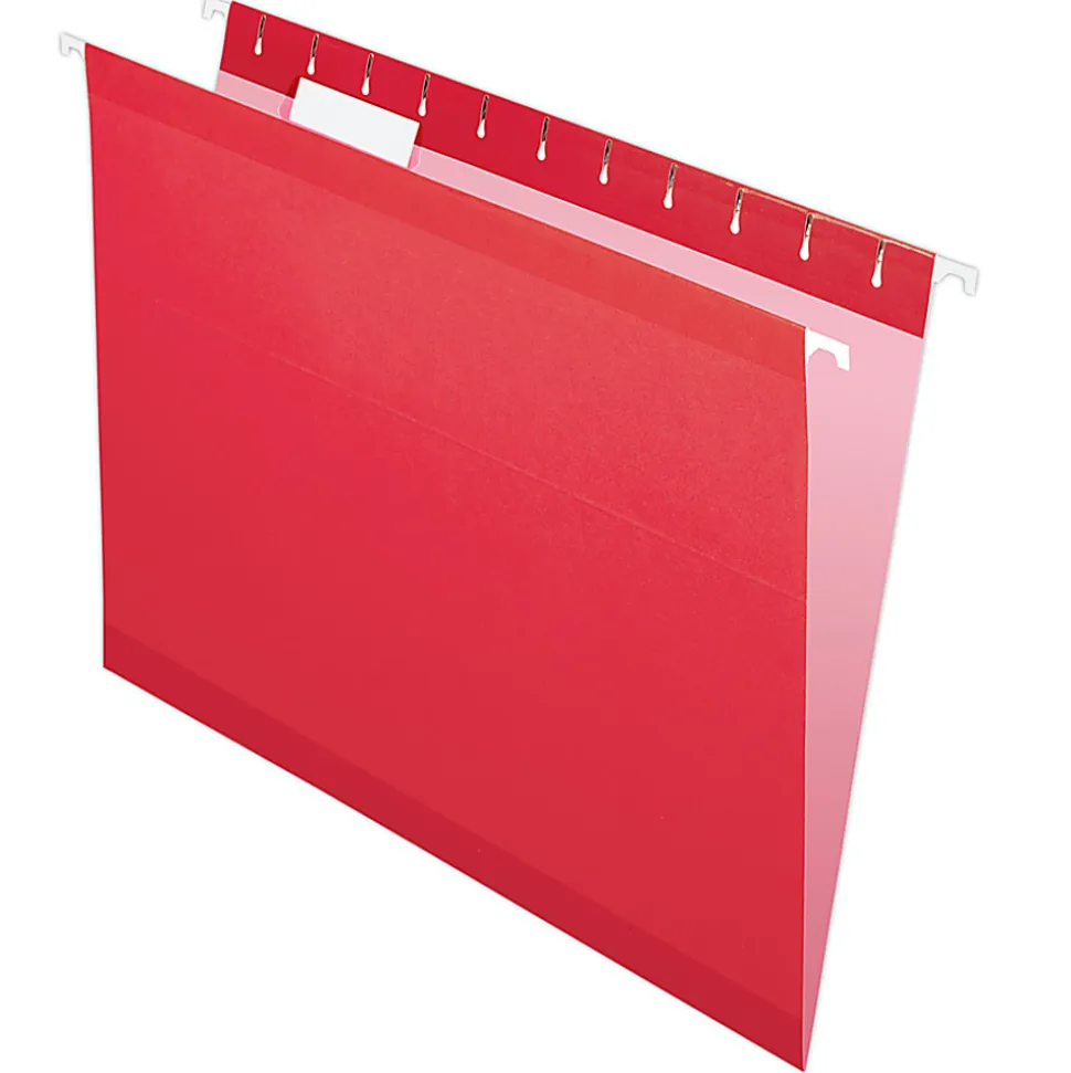 Pendaflex® Premium Reinforced Color Hanging File Folders, Letter Size, Red, Pack Of 25 Folders