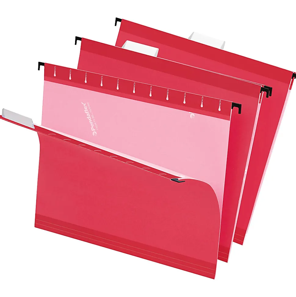 Pendaflex® Premium Reinforced Color Hanging File Folders, Letter Size, Red, Pack Of 25 Folders