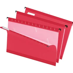 Pendaflex® Premium Reinforced Color Hanging File Folders, Legal Size, Red, Pack Of 25 Folders