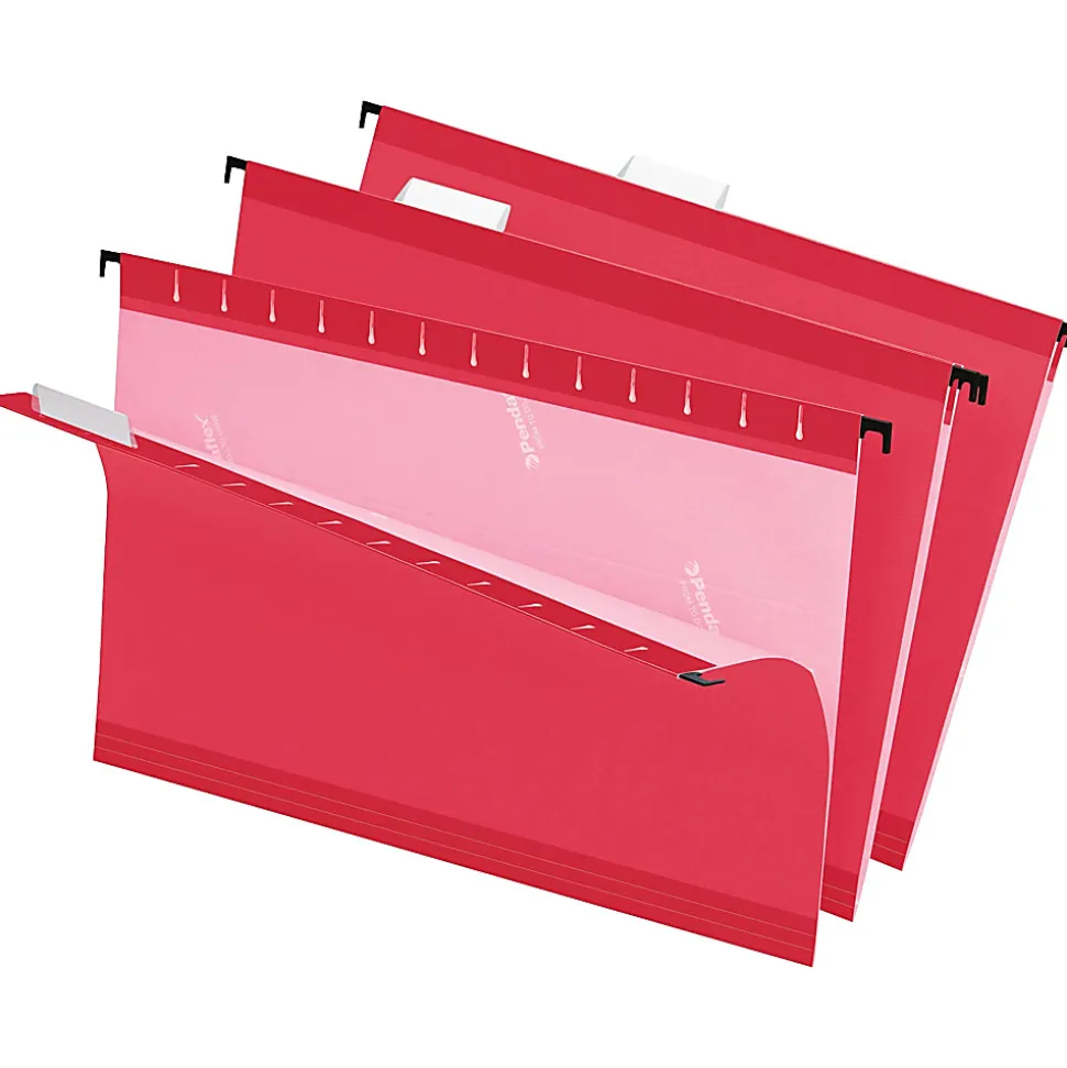 Pendaflex® Premium Reinforced Color Hanging File Folders, Legal Size, Red, Pack Of 25 Folders