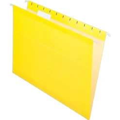 Pendaflex® Premium Reinforced Color Hanging File Folders, Letter Size, Yellow, Pack Of 25 Folders