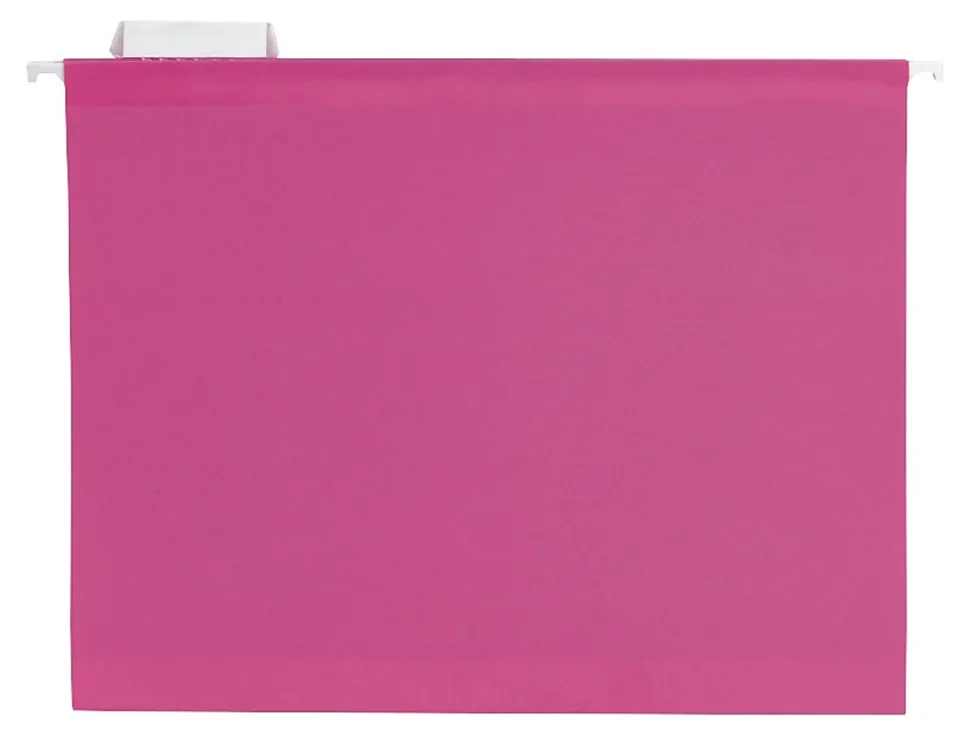 Pendaflex® Premium Reinforced Color Hanging File Folders, Letter Size, Pink, Pack Of 25 Folders