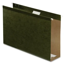 Pendaflex® Premium Reinforced Extra-Capacity Hanging File Folders, 3" Expansion, Legal Size, Green, Pack Of 25 Folders